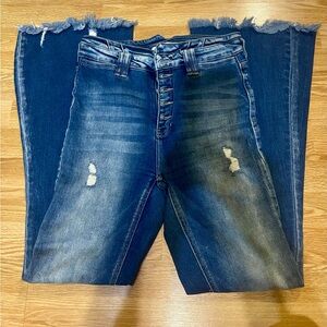 Women’s ripped high rise KanCan flared jeans